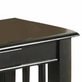 Steve Silver Cassidy Sofa Table - Classic Styling in Ebony Finish with Brushed Nickel Hardware, Elegant Lattice Ends, Bottom Shelves - 50 x 18 x 28.25