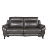 Steve Silver Top Grain Leather Reclining Sofa - Power Footrest & Headrest - High Leg Design, Stylish & Comfortable