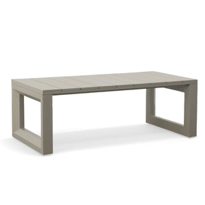 English Elm Steve Silver - Outdoor Contemporary Cocktail Table Tan - Geometric Beveled Ends, 49.25" x 26.4" Rust‑Resistant Aluminum B081110050
