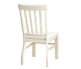 English Elm Steve Silver - Modern Farmhouse Side Chairs - Distressed Antique White, Vertical Slat Back, Scooped Seats, Sturdy Design, Set Of 2 Chairs