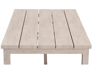 English Elm Steve Silver - Durable Aluminum Coffee Table - Stylish Whitewashed Birch, Weather-Resistant, Lightweight & Easy Care B081110056-GIGA