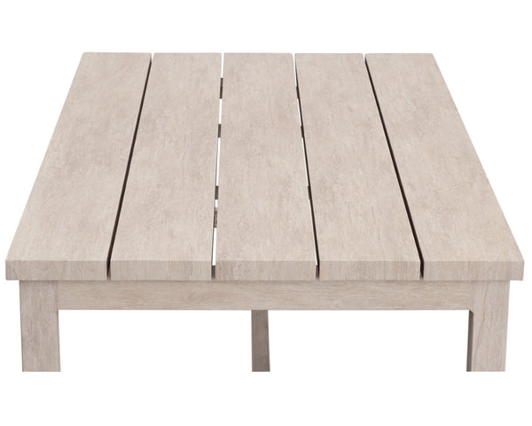 English Elm Steve Silver - Durable Aluminum Coffee Table - Stylish Whitewashed Birch, Weather-Resistant, Lightweight & Easy Care B081110056-GIGA