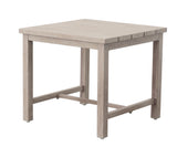 English Elm Steve Silver - Durable Outdoor End Table - Solid Aluminum Construction, Whitewashed Birch Look - Natural Charm, Adjustable Levelers