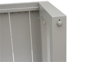 English Elm Steve Silver - Outdoor Contemporary Cocktail Table Tan - Geometric Beveled Ends, 49.25" x 26.4" Rust‑Resistant Aluminum B081110050