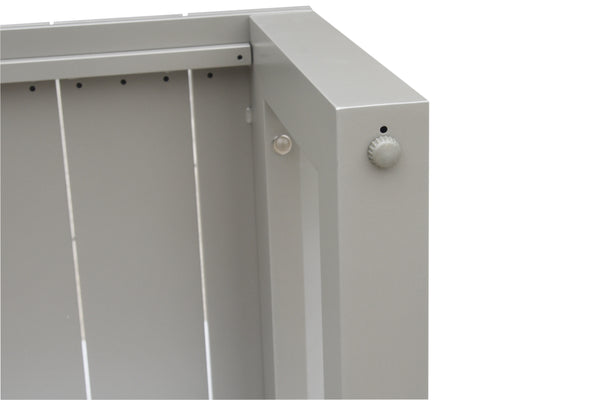 English Elm Steve Silver - Outdoor Contemporary Cocktail Table Tan - Geometric Beveled Ends, 49.25" x 26.4" Rust‑Resistant Aluminum B081110050