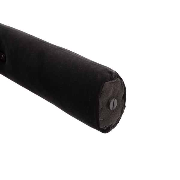 English Elm Contemporary Velvet Upholstered Dining Accent Chair with Curved Back, Steel Frame, Plush Foam Comfort Black W395103721