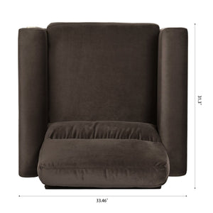 English Elm 1 Seat Pu Leather Accent Sofa with Pocket Spring Foam Cushion for Living Room W680106031
