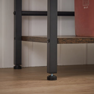 English Elm Triple Triple Wide 5-Shelf Bookshelves Industrial Retro Wooden Style Large Open Display Unit with Anti-Tip Straps and Adjustable Feet for Home Office Storage and Decor 69.3"W x 11.8"D x 70.1"H Rustic Brown W1668102868