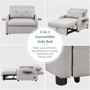 English Elm Swivel Barrel Accent Chair Chenille Tufted Round Club Seat for Living Room Lounge N719S002000E