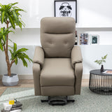 English Elm Massage Recliner Chair Electric Power Lift Chairs With Side Pocket, Adjustable Massage and Heating Function For Adults and Seniors, Olive Grey