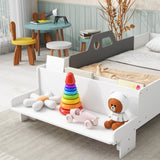 Hearth and Haven Car-Shaped Twin Wood Bed with Bench, White W50489972