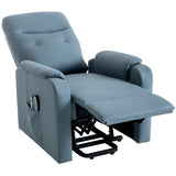 English Elm Massage Recliner Chair Electric Power Lift Chairs With Side Pocket, Adjustable Massage and Heating Function For Adults and Seniors, Squirrel Grey