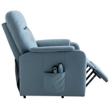 English Elm Massage Recliner Chair Electric Power Lift Chairs With Side Pocket, Adjustable Massage and Heating Function For Adults and Seniors, Squirrel Grey