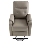 English Elm Massage Recliner Chair Electric Power Lift Chairs With Side Pocket, Adjustable Massage and Heating Function For Adults and Seniors, Olive Grey