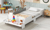 Hearth and Haven Car-Shaped Twin Wood Bed with Bench, White W50489972