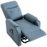 English Elm Massage Recliner Chair Electric Power Lift Chairs With Side Pocket, Adjustable Massage and Heating Function For Adults and Seniors, Squirrel Grey