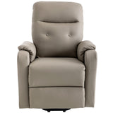 English Elm Massage Recliner Chair Electric Power Lift Chairs With Side Pocket, Adjustable Massage and Heating Function For Adults and Seniors, Olive Grey