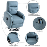 English Elm Massage Recliner Chair Electric Power Lift Chairs With Side Pocket, Adjustable Massage and Heating Function For Adults and Seniors, Squirrel Grey