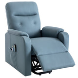 English Elm Massage Recliner Chair Electric Power Lift Chairs With Side Pocket, Adjustable Massage and Heating Function For Adults and Seniors, Squirrel Grey