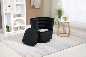 Hearth and Haven Coolmore Swivel Barrel Chair, Comfy Round Accent Chair with Storage For Living Room, 360 Degree Swivel Barrel Club Chair, Leisure Arm Chair For Nursery, Hotel, Bedroom, Office W1539102569