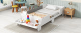 Hearth and Haven Car-Shaped Twin Wood Bed with Bench, White W50489972