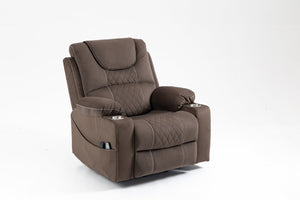 English Elm Lounge Power Lift Recliner with Massage Heat and Full Flat Recline for Living Room W547S00040