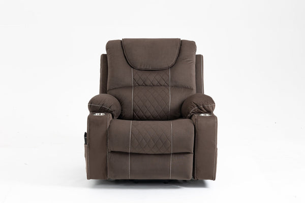 English Elm Lounge Power Lift Recliner with Massage Heat and Full Flat Recline for Living Room W547S00040