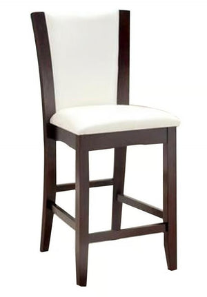English Elm Style Comfort Parsons Counter Height Chairs Set of 2 Cherry Wood Leatherette Seat B011115670