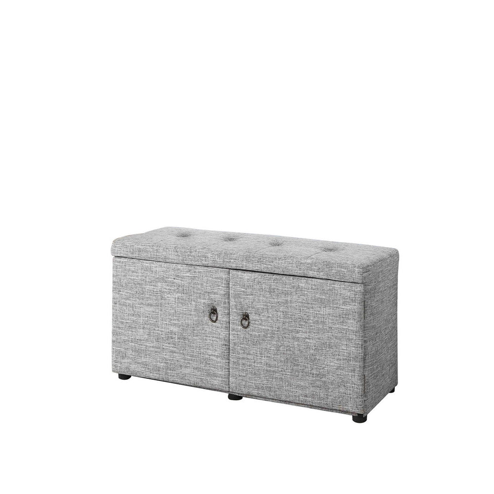 English Elm 18" Tall Storage Ottoman In Dove Gray - Stylish, Versatile Seating With Hidden Storage For Any Room B072116519