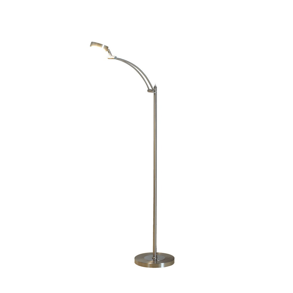 English Elm 54-Inch-Long Tinsley Silver LED Task Floor Lamp with Flexible Shade, 480 Lumens, Energy-Saving 6W, Toggle Switch B072116314