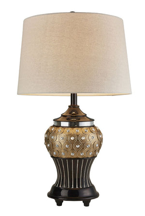 English Elm 28.75 Elegant Gold Max Bejeweled Resin Table Lamp with Multicolor Gems, Bronze Finish, 3-Way Switch B072116317