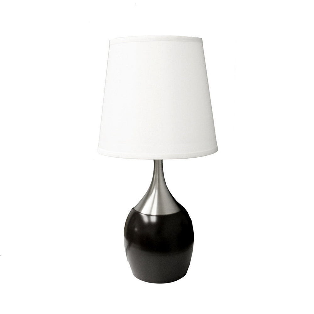 English Elm 24" Elegant Touch-Control Table Lamp - Espresso Base & White Shade For Modern Home Lighting Decor B072116158