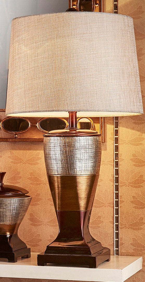 English Elm 30" Tall Polyresin Table Lamp "Naomi" - Egyptian Elegance With Silvery Shade For Timeless Decor B072116208