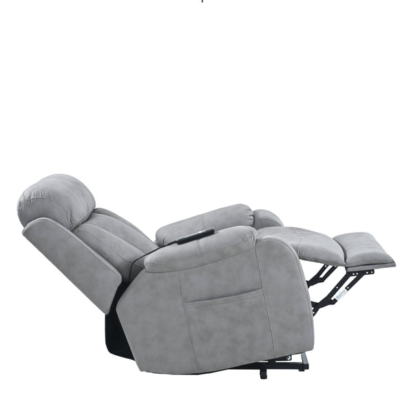 English Elm Electric Power Lift Recliner with Remote Control, Soft Fabric, Padded Arms, Infinite Positions, 330lb Capacity W1028S00033