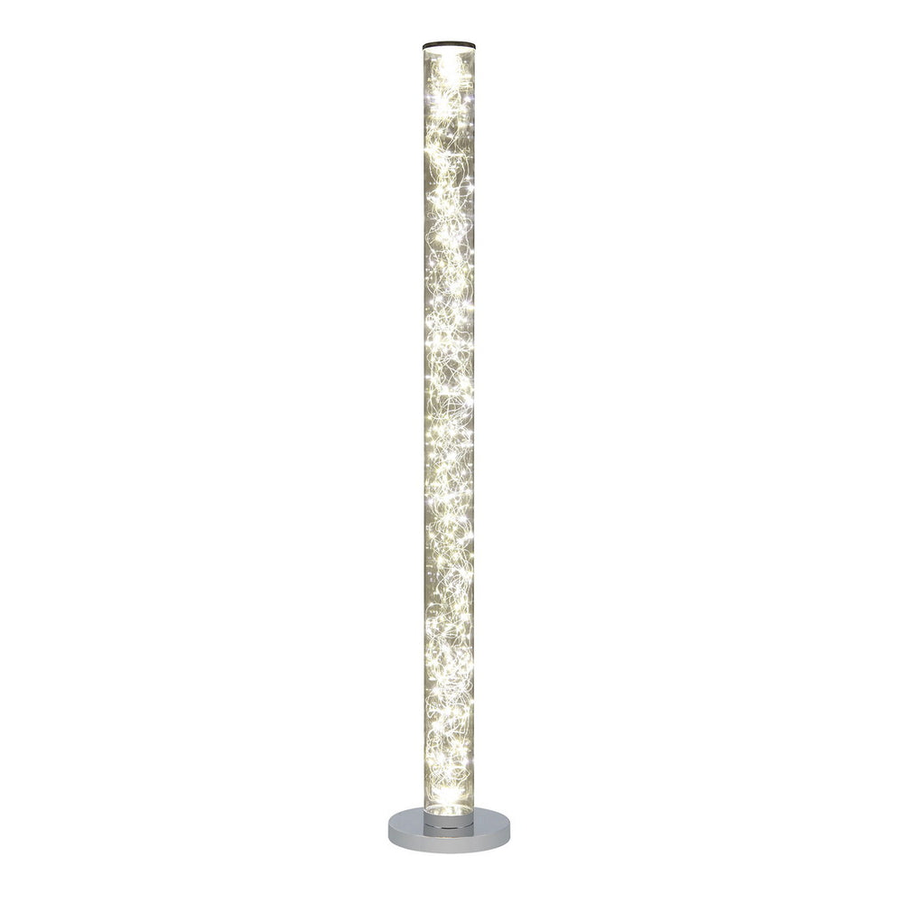 English Elm 49" LED Minari Clear Column Floor Lamp with 360 Rope Bulbs, 4200lm Bright White Crystal Sand Acrylic Column B072116170