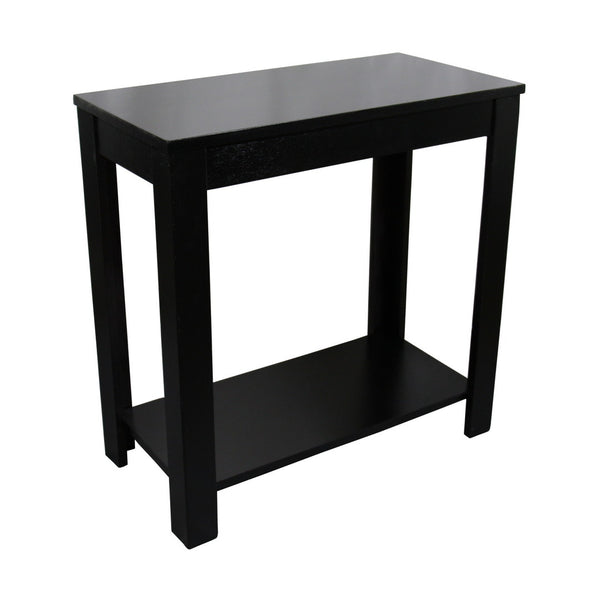 English Elm 24" Tall Wooden End Table In Elegant Black Finish - Versatile Rustic Accent For Any Room Décor B072115844