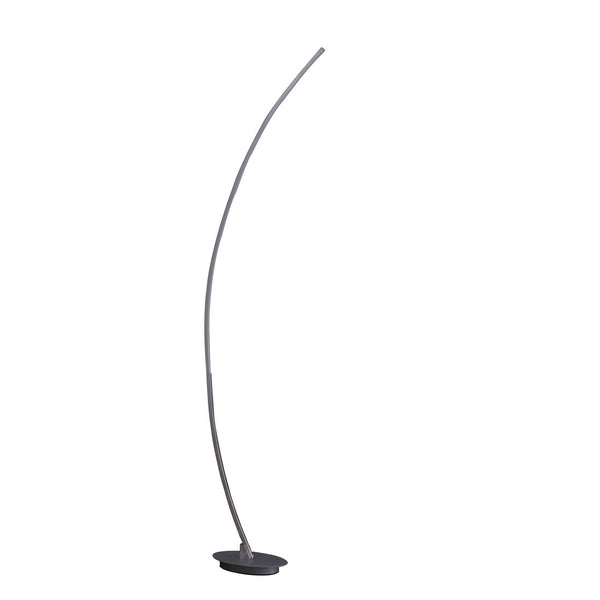 English Elm 62.25-Inch Bradie Brushed Nickel LED Arc Floor Lamp – Energy-Saving 18W 1600 Lumen 3000K Warm Glow Silver B072116305