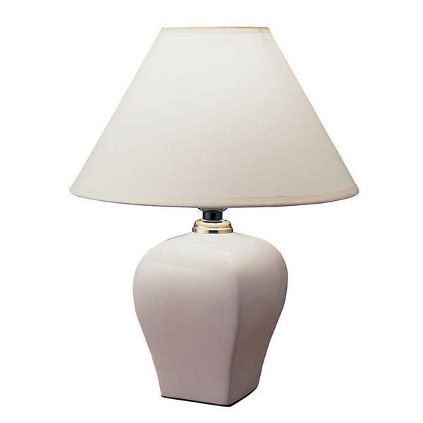 English Elm 13" Elegant Ivory Ceramic Table Lamp With Linen Shade – Perfect For Bedside Or Living Room Decor B072116107