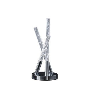 English Elm 14.5" Modern Carina LED Table Lamp Silver Chrome Metal Acrylic Bubble Shades 600lm 3000K UL B072116677