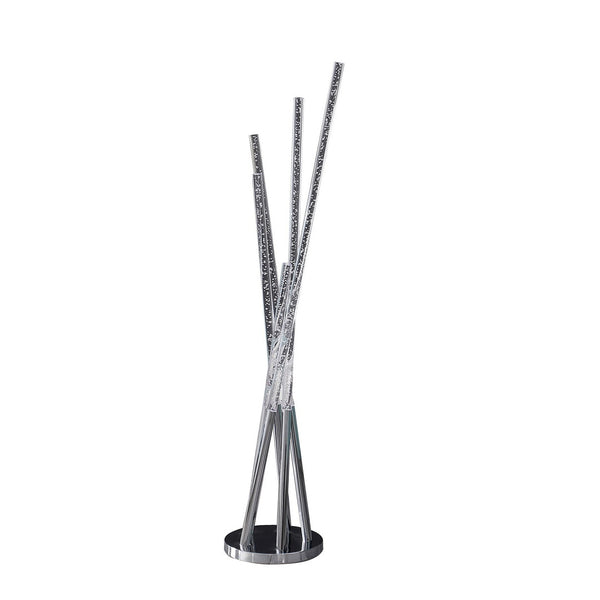 English Elm 48.75" Carina Modern 5-Arm Acrylic Bubble LED Floor Lamp Silver Chrome Metal, 800 Lumens, 3000K B072116681