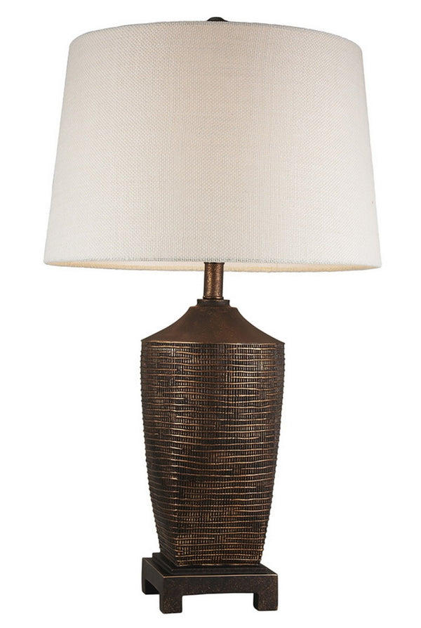 English Elm 30" Tall Polyresin Table Lamp "Kayan" - Rustic Bronze Finish, Soft Glow For Elegant Home Decor B072116207