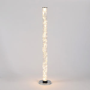 English Elm 49" LED Minari Clear Column Floor Lamp with 360 Rope Bulbs, 4200lm Bright White Crystal Sand Acrylic Column B072116170