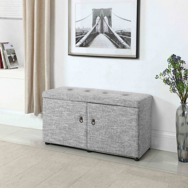 English Elm 18" Tall Storage Ottoman In Dove Gray - Stylish, Versatile Seating With Hidden Storage For Any Room B072116519