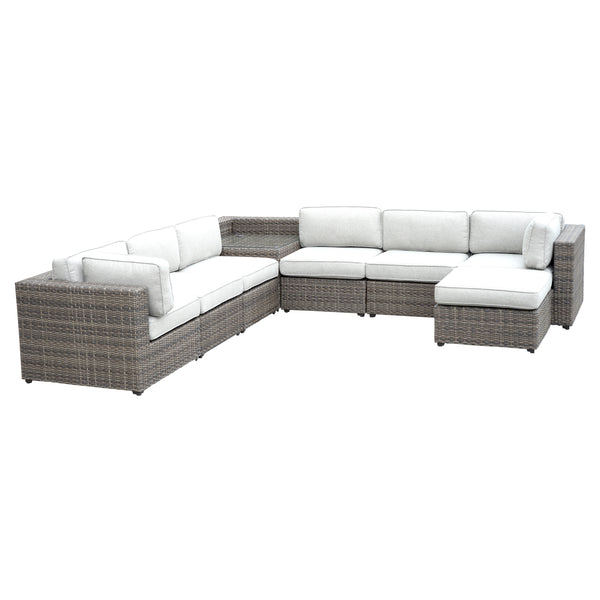 English Elm Steve Silver - Weather-Resistant Gray Sectional Sofa: Fade & Stain-Resistant Polyester, Removable Cushions, Cozy 41.3" B081S00007