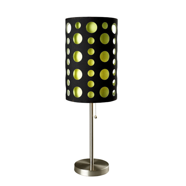 English Elm 33" Tall Metal Table Lamp - Retro Chic Design With Customizable Black & Green Shade For Every Room B072116055