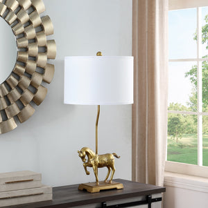 English Elm 29.5" Gold Royal Stallion Horse Resin Table Lamp – Equestrian Elegance For Home Decor & Lighting B072116652