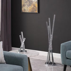 English Elm 48.75" Carina Modern 5-Arm Acrylic Bubble LED Floor Lamp Silver Chrome Metal, 800 Lumens, 3000K B072116681