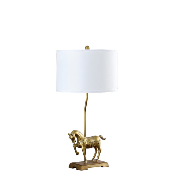 English Elm 29.5" Gold Royal Stallion Horse Resin Table Lamp – Equestrian Elegance For Home Decor & Lighting B072116652