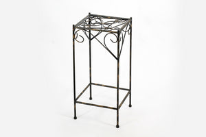 English Elm 26.18" Large Celtic Clover Square Plant Stand — Black/Gold Cast Metal, Durable Powder-Coat Finish, Fully Assembled 26.18" B072115985