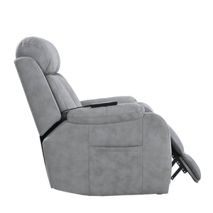English Elm Electric Power Lift Recliner with Remote Control, Soft Fabric, Padded Arms, Infinite Positions, 330lb Capacity W1028S00033